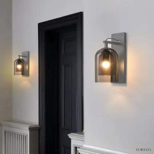 Lampa ścienna szklana Lumi elegancka minimalistyczna 35 cm