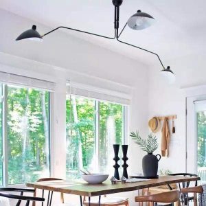 Obeji - Lampa sufitowa stylowa z regulowanym kloszem