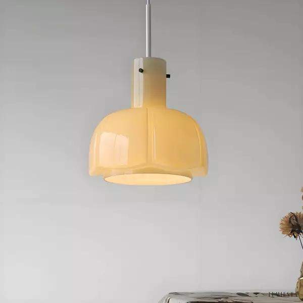 Szklana lampa wisząca Flower Bud w stylu średniowiecznym