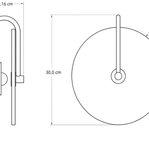 Alabastrin Elegancka okrągła lampa ścienna z alabastru — złota/czarna