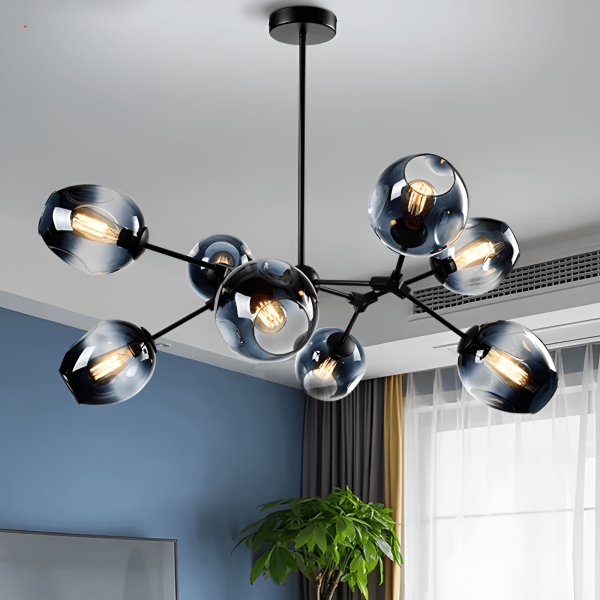 Designerska lampa w nowoczesnym stylu z gradientowymi kloszami