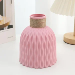 Elegancki Wazon z Tekstylnym Dekorem