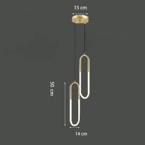 Modernistyczna złota lampa wisząca portal