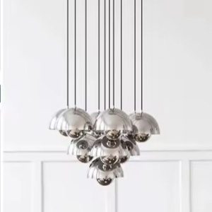 Lampa wisząca Kwiatowa w kształcie półkuli w różnych kolorach