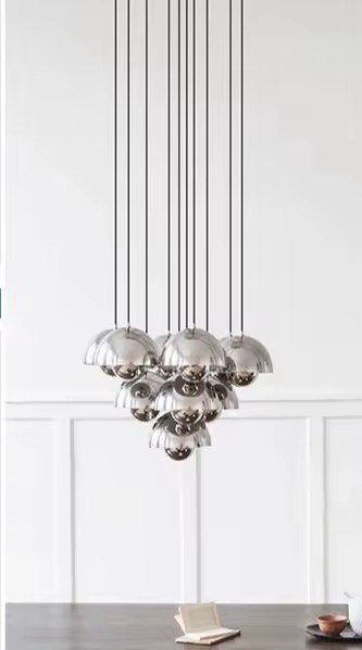 Lampa wisząca Kwiatowa w kształcie półkuli w różnych kolorach