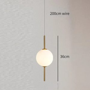 Nowoczesna lampa wisząca z podwójnym okrągłym kloszem