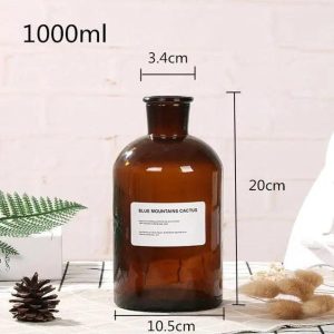 Butelka szklana 250ml brązowa stylowa dekoracja domu