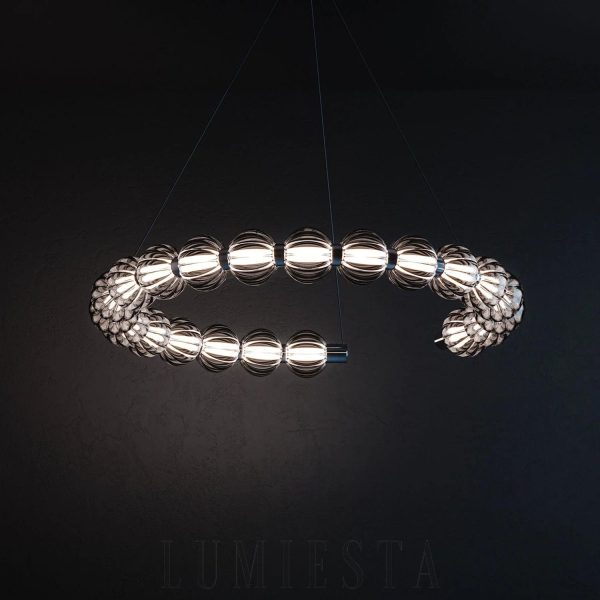 Lampa wisząca Amulet Chandelier A, srebrna, różne rozmiary