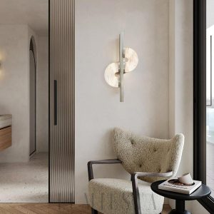 Dolly - Alabaster - lampa ścienna alabaster+metal 40/60cm