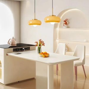 Lampa wisząca w stylu nowoczesnym z mlecznym kloszem 28cm