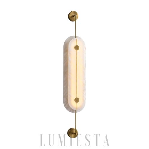 Alabaster Solvane smukła owalna lampa ścienna 80 120cm