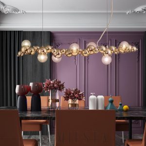 Molecules - Lampa wisząca w stylu nowoczesnym złota srebrna