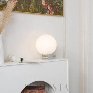 Lampa stołowa Natalia szklana o okrągłym kształcie 26cm