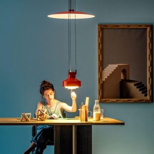 Nowoczesna lampa wisząca Saliscendi Ø63 cm – wybór kolorów