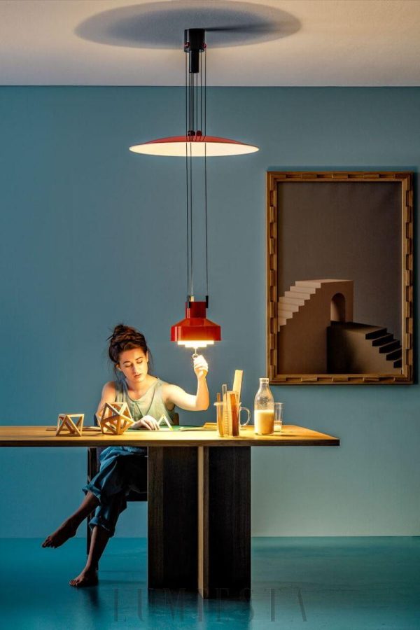 Nowoczesna lampa wisząca Saliscendi Ø63 cm – wybór kolorów