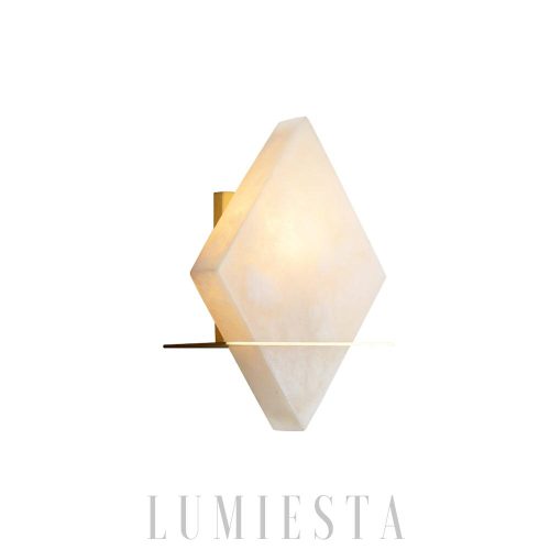 Rhombus - Alabastrowa lampa ścienna nowoczesna 20 cm