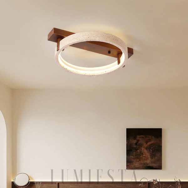 Maris - Lampa sufitowa w kolorze beżowym z travertynu