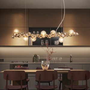 Molecules - Lampa wisząca w stylu nowoczesnym złota srebrna