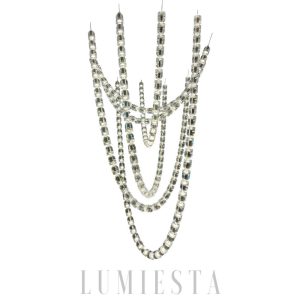 Lampa wisząca Gabriel G przezroczysta stal nierdzewna 120cm