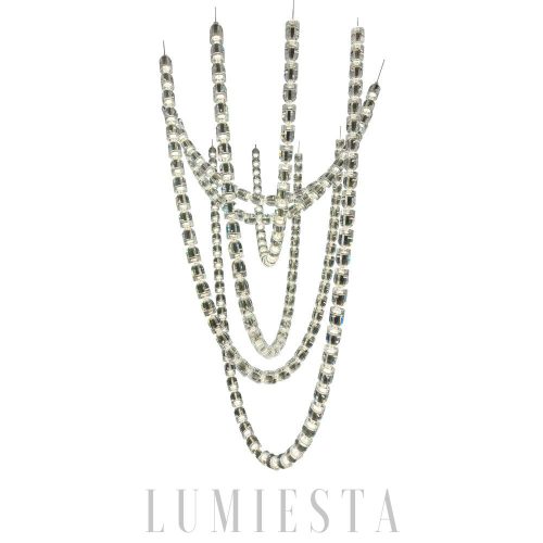 Lampa wisząca Gabriel G przezroczysta stal nierdzewna 120cm