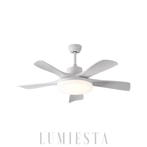 Biały sufitowy wentylator z oświetleniem Nordic 3 5 łopatek