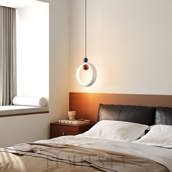 Orvion - Stylowa Lampa Wisząca Okrągła Beżowa 20cm 24cm