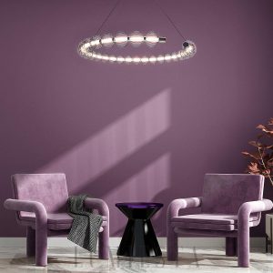 Lampa wisząca Amulet Chandelier A, srebrna, różne rozmiary