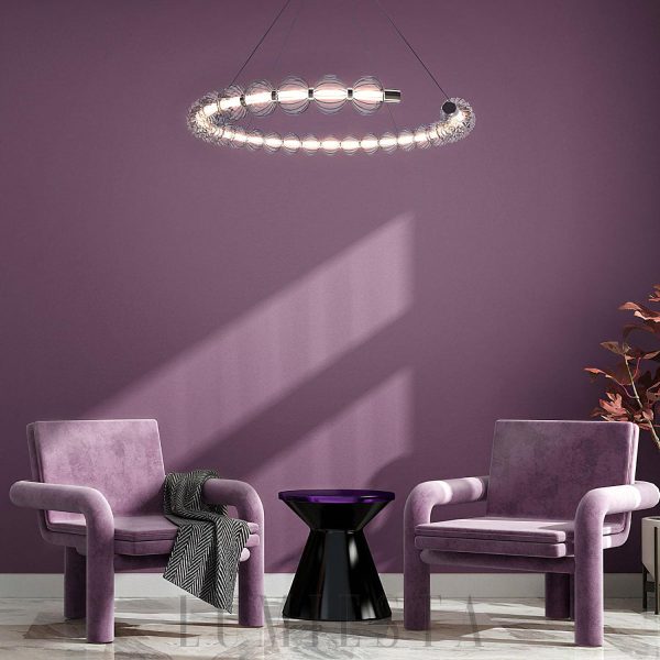 Lampa wisząca Amulet Chandelier A, srebrna, różne rozmiary