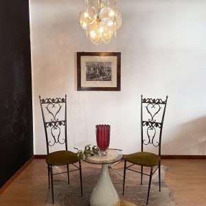 wm_10771319015789778588.jpg Lampa wisząca Vintage Murano z irydyzującym szkłem 45cm