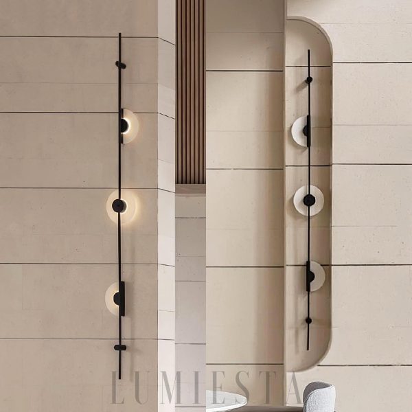 Lampa ścienna Alabaster w stylu minimalistycznym z metalu