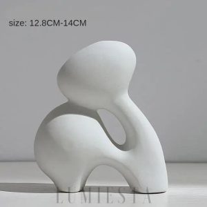 Elegancki biały ceramiczny wazon 12–14 cm