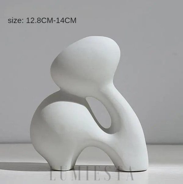 Elegancki biały ceramiczny wazon 12–14 cm