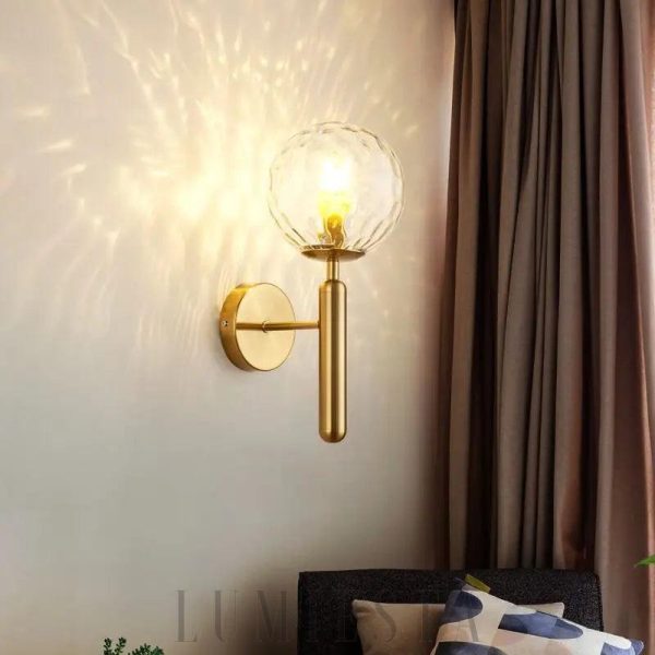 Lampa ścienna okrągła w stylu nowoczesnym czarna lub złota