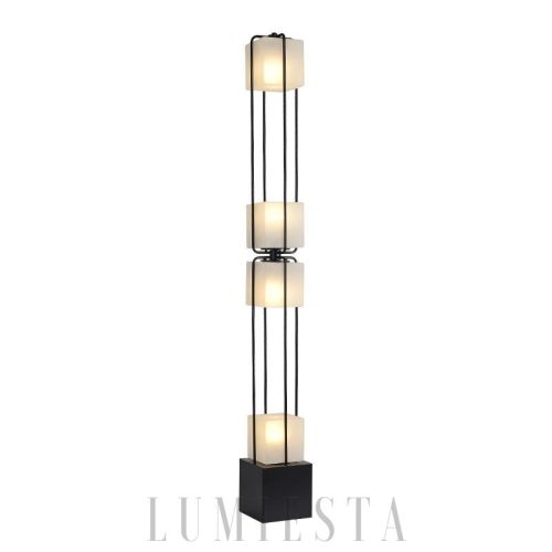 Syberia - lampa podłogowa minimalistyczna w kolorze czarnym
