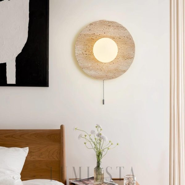 wm_11290862311910872950.jpg Tahiti - Beżowa lampa ścienna z travertynu Lunar Eclipse