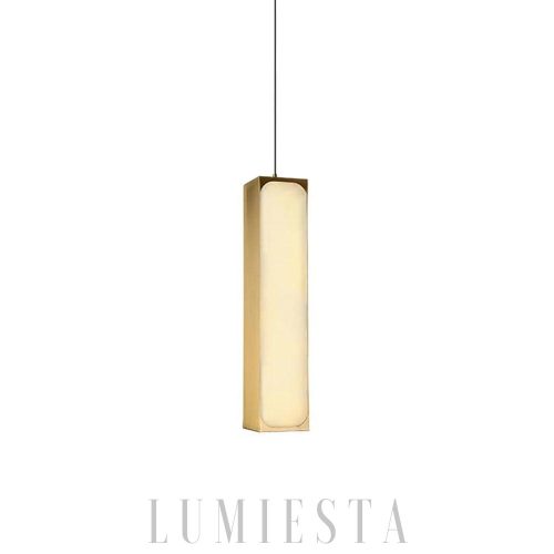 Lampa wisząca Alabaster Chaos w kolorze mosiądzu i białym