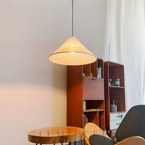 Lampa wisząca z papieru washi w kształcie kapelusza 50cm