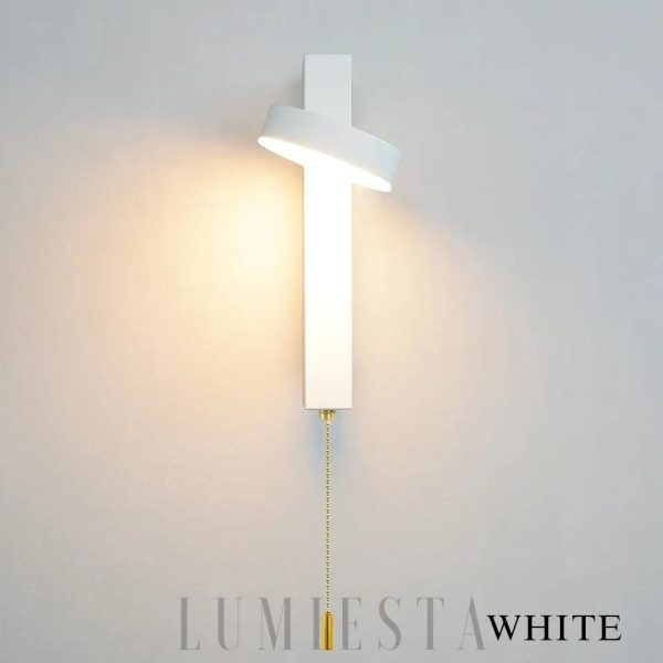 Nowoczesna obrotowa lampa ścienna w kształcie krzyża