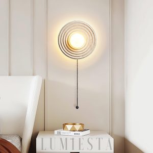 Andorra - Beżowa lampa ścienna - pierścienie 33 cm