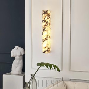 Marmurowy kinkiet Cuboid Mira prostokątny 50cm 60cm