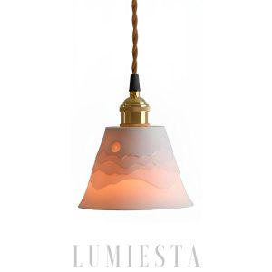 Mountains - Ceramiczna lampa wisząca, styl naturalny 15 cm