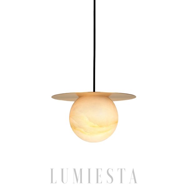 wm_11749048049180390098.jpg Borra - Lampa wisząca w stylu mosiądzu z alabastrową kulą