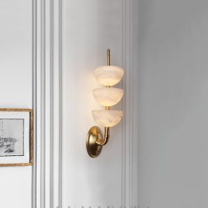 Luksusowa kinkiet ścienny z alabastru w stylu nowoczesnym