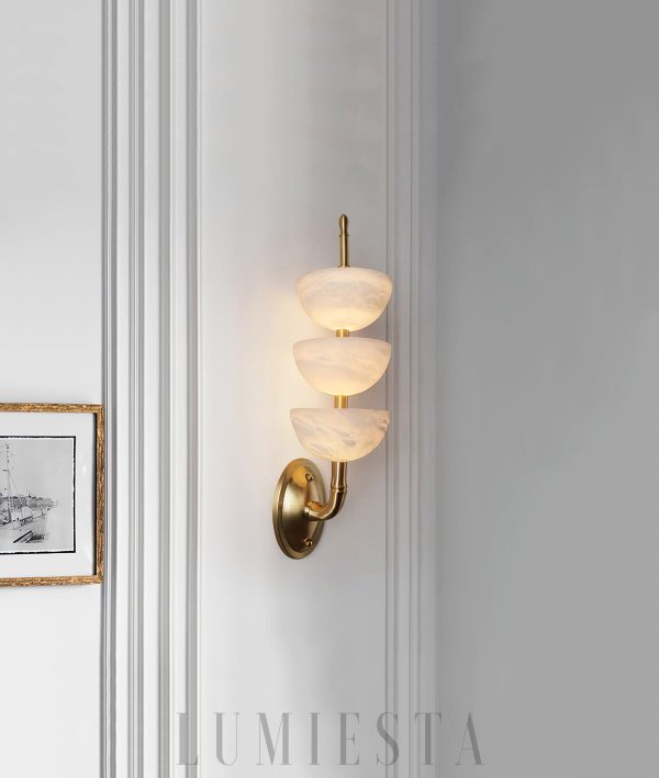 Luksusowa kinkiet ścienny z alabastru w stylu nowoczesnym