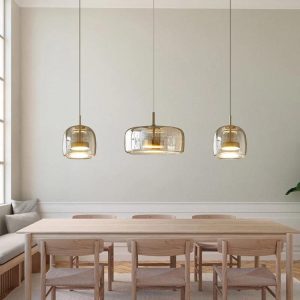 Nowoczesna szklana lampa wisząca w stylu industrialnym 35 cm