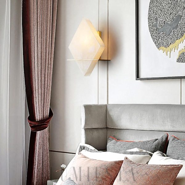 wm_11892214182842349778.jpg Rhombus - Alabastrowa lampa ścienna nowoczesna 20 cm