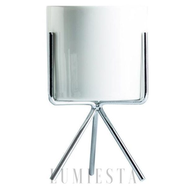 Eleganckie potrójne stojaki na doniczki — biało-złote