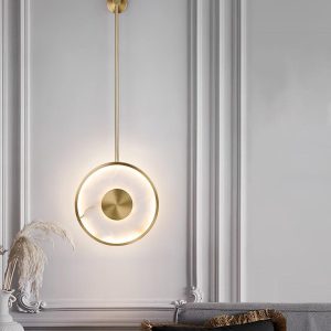 Sajama - Okrągła lampa ścienna z alabastrem, ciepłe/zimne