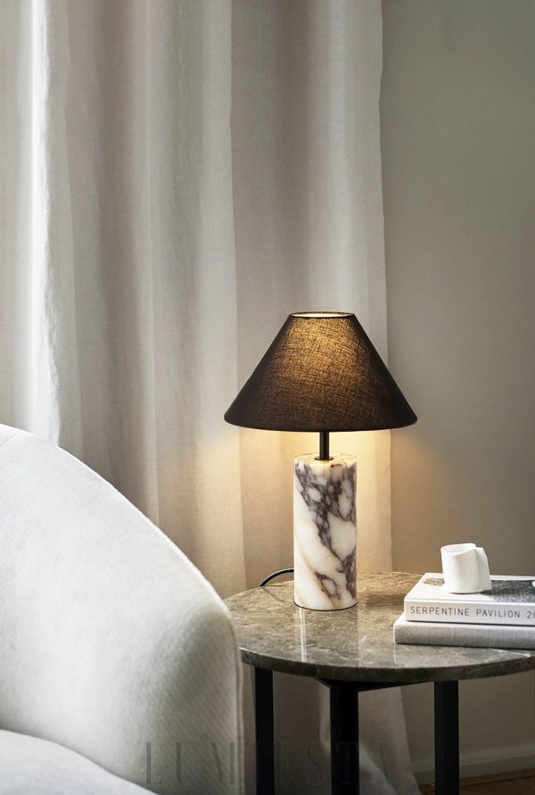 Teardrop - Marmurowa lampa stołowa elegancka średnica 30 cm