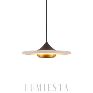 Stratford - Alabastrowa lampa wisząca, złoto-czarna